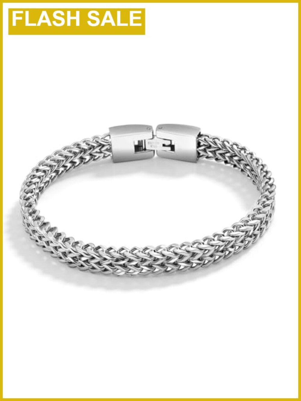 Men's Stainless Steel Cuban Link Bracelet Hip Hop Jewelry Gift Box